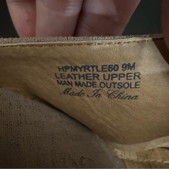 Donald Pliner Cork Footbed Wedge Slip On Sandals 9 Tan Metallic Leather Designer - Picture 9 of 10